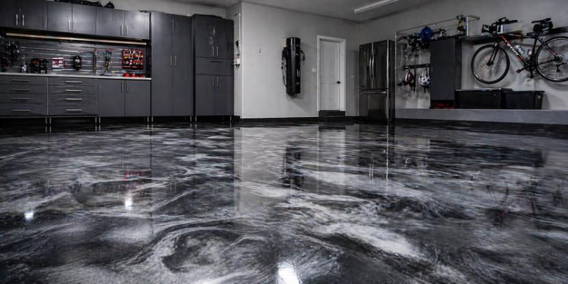Metallic Epoxy Garage Floor in Andover SP10 1
